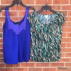 2 Cynthia Rowley/Worthington Summer Dress Tops size Small